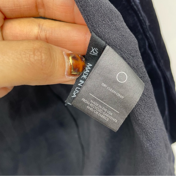 Reformation Navy Blue Velvet Blazer Jacket - Picture 3 of 4